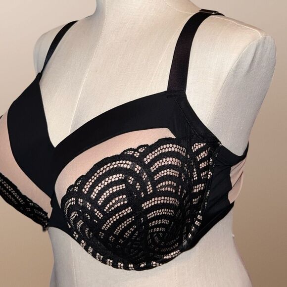 Full Figure Thirdlove Deco Lace Demi Bra Size 40F 40DDD - Picture 3 of 6